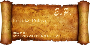 Erlitz Petra névjegykártya